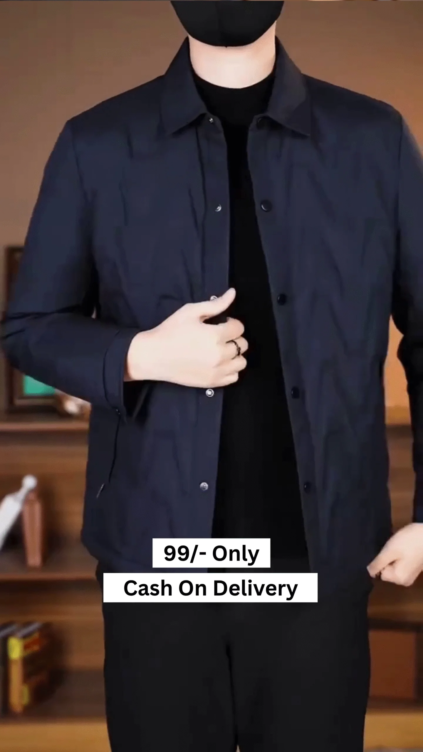 Mens Jacket Lightweight Spring Fall Warm Coat Business Casual windbreaker Jacket Quilted jackets for Men - Image 4